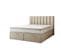 Ensemble 200x200 Cm Bond Avec Rangement Et Matelas Ressorts Ensachés En Tissu Velours Beige