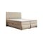 Ensemble 200x200 Cm Lupin Avec Matelas Ressorts Intégrés, Rangement, Surmatelas En Velours Beige