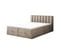 Ensemble 160x200 Cm City Avec Matelas Ressorts Intégrés, Rangement, Surmatelas En Velours Beige