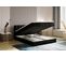 Lit Boxspring 160x200 Cm City Avec Matelas Ressorts Intégrés, Rangement, Surmatelas En Velours Noir