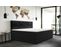 Lit Boxspring 160x200 Cm Verdelux Rangement Et Matelas Ressorts Ensachés En Velours Noir