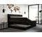 Lit Boxspring 160x200 Cm Verdelux Rangement Et Matelas Ressorts Ensachés En Velours Noir