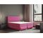 Lit Adulte 140x200 Cm Lupin Avec Matelas Ressorts Intégrés, Rangement, Surmatelas En Velours Rose