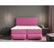 Lit Adulte 140x200 Cm Lupin Avec Matelas Ressorts Intégrés, Rangement, Surmatelas En Velours Rose