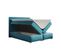 Lit Adulte 160x200 Cm Lupin Matelas Ressorts Intégrés, Rangement, Surmatelas En Velours Turquois