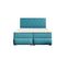 Lit Adulte 160x200 Cm Lupin Matelas Ressorts Intégrés, Rangement, Surmatelas En Velours Turquois