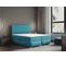 Lit Adulte 140x200 Cm Lupin Matelas Ressorts Intégrés, Rangement, Surmatelas Velours Turquoise