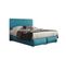 Lit Adulte 140x200 Cm Lupin Matelas Ressorts Intégrés, Rangement, Surmatelas Velours Turquoise