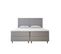 Lit Adulte 140x200 Cm Estepona Avec Matelas Ressorts Intégrés, Rangement, Surmatelas En Velours Gris