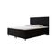 Lit Boxspring 140x200 Cm Estepona Matelas Ressorts Intégrés, Rangement, Surmatelas En Velours Noir