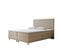 Ensemble 200x200 Cm Estepona Avec Matelas Ressorts Intégrés, Rangement, Surmatelas En Velours Beige