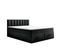 Lit Boxspring 140x200 Cm Gusto Rangement Matelas Ressorts Ensachés Et Surmalelas En Velours Noir