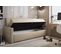 Lit Boxspring 90x200 Cm Tokio Avec Matelas Ressorts Intégré Et Rangement - Beige - Gauche