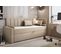 Lit Boxspring 90x200 Cm Tokio Avec Matelas Ressorts Intégré Et Rangement - Beige - Gauche