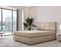 Ensemble 180x200 Cm Mallorca Avec Matelas Ressorts Ensachés En Velours Beige