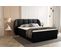 Lit Boxspring 160x200 Cm Bilbao Rangement Et Matelas Ressorts Ensachés En Velours Noir