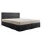 Lit Boxspring 140x200 Cm Siesta Avec Rangement Et Matelas Ressorts Ensachés En Velours Gris Foncé