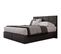 Lit Suspendu 180x200 Cm Mallorca Avec Matelas Ressorts Ensachés En Velours Noir