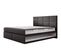 Lit Suspendu 180x200 Cm Mallorca Avec Matelas Ressorts Ensachés En Velours Noir