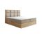 Ensemble 160x200 Cm Selva Rangement Matelas Ressorts Ensachés Et Surmatelas En Velours Beige