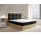 Lit Boxspring 180x200 Cm Selva Rangement Matelas Ressorts Ensachés Et Surmalelas En Velours Noir