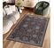 Tapis Salon Marron Gris Ornamental Floral Ritz 80x150cm