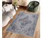 Tapis Salon Marron Gris Ornamental Floral Ritz 120x170cm