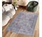 Tapis Salon Vintage Gris Bleu Rouge Beige Ornamental Ritz 80x150cm