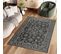 Tapis Salon Vintage Marron Gris Ornamental Floral Ritz 80x150cm