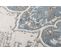 Valley Rond Tapis Poil Court Vintage Beige Gris Clair 80x80cm