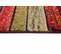 Tapis Salon Chambre Géométrique Rayé Rouge Multicolore Fin 80 X 150 Cm Salsa