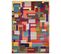 Tapis Salon Chambre Géométrique Orange Crème Multicolore Fin 120 X 170 Cm Salsa