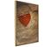 Affiche Murale Encadrée "carved Heart" 40 X 60 Cm Or