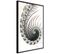 Affiche Murale Encadrée "fractal Spiral Positive" 40 X 60 Cm Noir