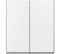 Armoire 2 Portes Coulissantes - Panneaux De Particules - Blanc - L 170,3 X P 61,2 X H 190,5 Cm