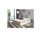 Lit Adulte Scandinave 3 Tiroirs Décor Chene Et Blanc Mat - L 140 X L 190 Cm Vankka