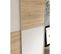 Armoire 2 Portes Coulissantes - Blanc Mat Et Décor Chêne - L120 X P61,2 X H190,5 Cm