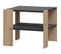 Table Basse Pilvi 2 Plateaux Particules Mélaminé Décor Chêne Et Noir L 55 X P 55 X H 45 Cm