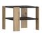 Table Basse Pilvi 2 Plateaux Particules Mélaminé Décor Chêne Et Noir L 55 X P 55 X H 45 Cm