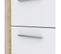 Buffet Bas - 4 Portes Et 3 Tiroirs - Blanc Mat Et Chene Sonoma - L 179,2 X P 42 X H 74,5 Cm