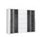 Armoire 2 Portes Battantes + 2 Portes Coulissantes - Blanc Mat - L 270,3 X P 61,2 X H 210 Cm