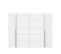 Armoire 2 Portes Battantes + 2 Portes Coulissantes - Blanc Mat - L 270,3 X P 61,2 X H 210 Cm