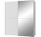 Armoire 2 Portes Coulissantes + Miroir - Blanc Mat - L170,3 X P61,2 X H190,5 Cm - Ulos