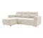 Canapé d'angle convertible méridienne gauche JASMIN velours côtelé beige