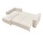 Canapé d'angle convertible méridienne gauche JASMIN velours côtelé beige