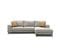 Canapé D'angle Droit 4 Places Tissu Beige - Mediolane