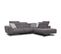 Canapé D'angle Droit, 5 Places, Lucano, Tissu Gris Foncé