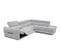 Canapé D'angle Droit Calvera Calvera 5 Places Avec Un Relax Électrique Tissu Gris Clair