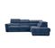 Canapé D'angle Droit Calvera 5 Places Tissu Bleu Foncé