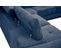 Canapé D'angle Droit Calvera 5 Places Tissu Bleu Foncé